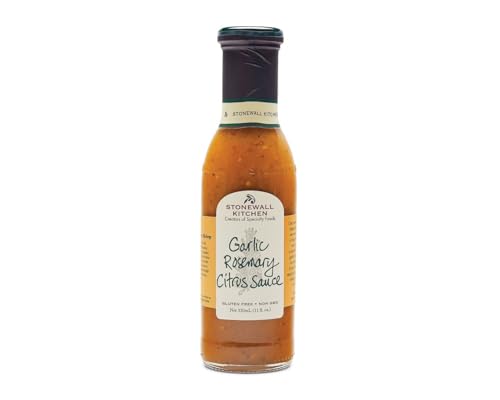 Stonewall Kitchen Garlic Rosemary Citrus Sauce, 330 ml – Milde, frisch-fruchtige BBQ-Sauce mit Knoblauch und Rosmarin, perfekt für Fisch und Meeresfrüchte von Stonewall Kitchen