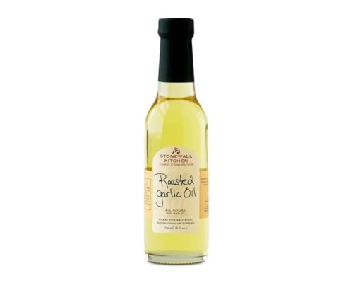 Stonewall Kitchen Roasted Garlic Oil, 236 ml – Knoblauchöl aus geröstetem Knoblauch, Perfekt für Kochen, Braten, und Dressings von Stonewall Kitchen