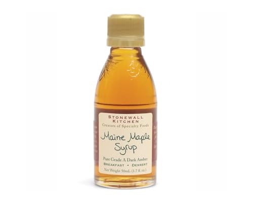 Stonewall Kitchen Maple Syrup, 50 ml – Reiner Ahornsirup aus Maine, zuckerfreier Sirup in praktischer Probierflasche von Stonewall Kitchen