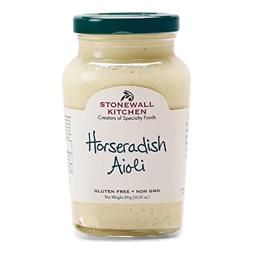 Stonewall Kitchen Horseradish Aioli, 291g Glas – Pikante Meerrettich-Aioli mit Wasabiöl, Lecker zu gegrilltem Gemüse und Sandwiches von Stonewall Kitchen