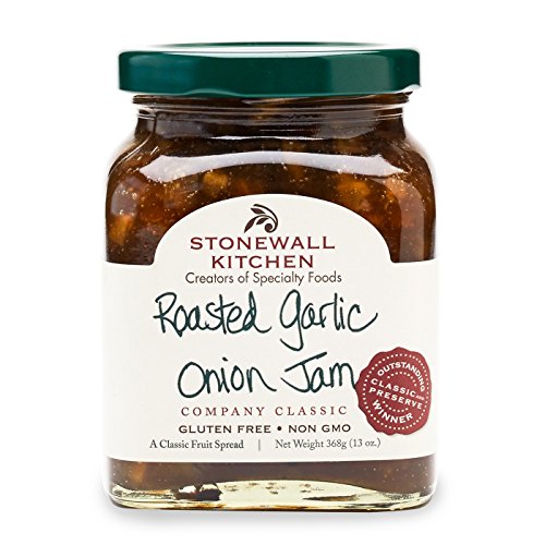 Stonewall Kitchen Roasted Garlic Onion Jam, 369 g –suß-herzhafter Knoblauch-Zwiebel-Aufstrich für Gourmet-Genuss von Stonewall Kitchen