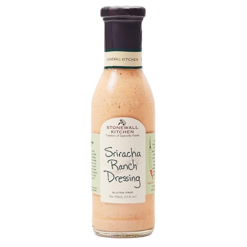 Stonewall Kitchen Sriracha Ranch Dressing, 330 ml – Pikantes Ranch-Dressing mit feuriger Sriracha-Note, Perfekt für Salate, Wraps und mehr von Stonewall Kitchen