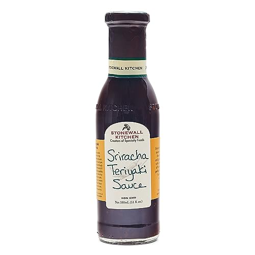 Stonewall Kitchen Sriracha Teriyaki Sauce, 330 ml – Exotisch-würzige BBQ-Sauce mit Sriracha und Soja, perfekt für Wok-Gerichte und Marinaden von Stonewall Kitchen