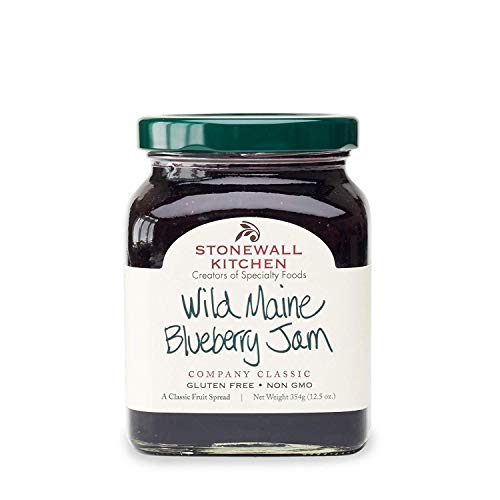 Stonewall Kitchen Wild Maine Blueberry Jam, 354 g – Fruchtiger Blaubeeraufstrich mit handgepflückten wilden Blaubeeren aus Maine, köstliche Blaubeer-Marmelade - ideal für Toast, Pfannkuchen & Desserts von Stonewall Kitchen