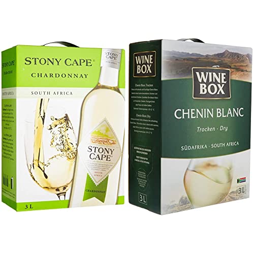 Stony Cape Chardonnay Südafrika trocken Bag-in-Box (1 x 3 l) & Wine Box Chenin Blanc Südafrika trocken Bag-in-Box (1 x 3 l) von Stony Cape