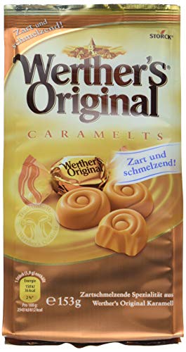 Werther's Original Caramelts – Feine, zarte Karamell Bonbons mit lang anhaltendemgenuss, der auf der Zunge zergeht – (7 x 153g Beutel) von Storck