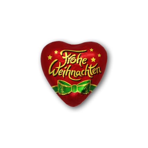 Storz Herz "Frohe Weihnachten" 60 x 9g, Edel-Vollmilchschokolade aus Fairtrade-Kakao von Storz