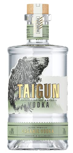 TAIGUN® Bio-Premium-Wodka, aus 100% Prärie-Bio-Winterweizen und reinstem Gletscherwasser hergestellt, nachhaltig, der hochwertigste Weizen Vodka der Welt (0.5 l) von Taigun