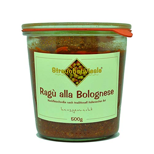 Streuobstwiesle Ragù alla Bolognese - 500g Hausgemachte Hackfleischsoße nach traditionell italienischer Art mit besten Zutaten aus der Region von Streuobstwiesle