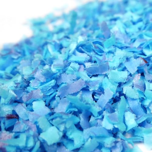 Streuselheld Schnippel Mix Blau 10g Esspapier-Flocken Streusel zum Dekorieren und Verzieren von Gebäck aller Art wie Torten Kuchen Keksen Zuckerstreusel von Streuselheld