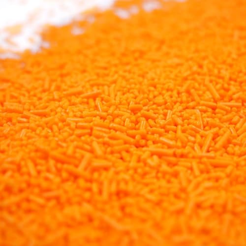 Streuselheld Jimmie`s Orange 80g Streusel zum Dekorieren und Verzieren von Gebäck aller Art wie Torten Kuchen Keksen Zuckerstreusel von Streuselheld