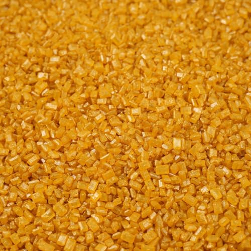 Streuselheld Kristallgold 120g Streusel zum Dekorieren und Verzieren von Gebäck aller Art wie Torten Kuchen Keksen Zuckerstreusel von Streuselheld