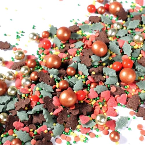 Streuselheld Weihnachtsmix 80g Streusel zum Dekorieren und Verzieren von Gebäck aller Art wie Torten Kuchen Keksen Zuckerstreusel von Streuselheld