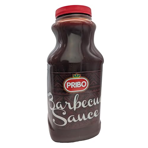 BARBECUE -BBQ-Sauce-Soße 2400ml | Tex-Mex Sauce | handliche Plastikflasche | einfache Dosierung Lagerung | kräftige Grill-Sauce von PRIBO | für Spareribs Pulled Pork Bratwurst Lachs von Sucelos