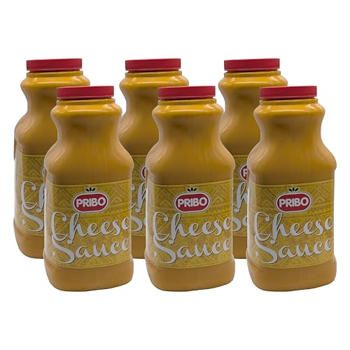 CHEESE-SAUCE KÄSE-SOßE 6x 2400ml | Tex-Mex Sauce | handliche Plastikflasche | einfache Dosierung und Lagerung | von PRIBO | als Topping für Nachos Sandwiches Wraps Pasta von Sucelos