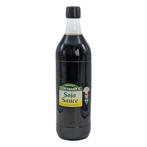 SOJA SAUCE 1L PET-Flasche | Soja-Soße | soy sauce | von FEINKOST DITTMAN | natürliche Zutaten | für die heimische und asiatische Küche (1) von Sucelos