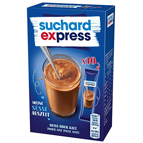Suchard Express Kakao Pulver Sticks 10 x 14,5 g, Kakaopulver Sticks zum Teilen und genießen mit der Familie von Suchard Express