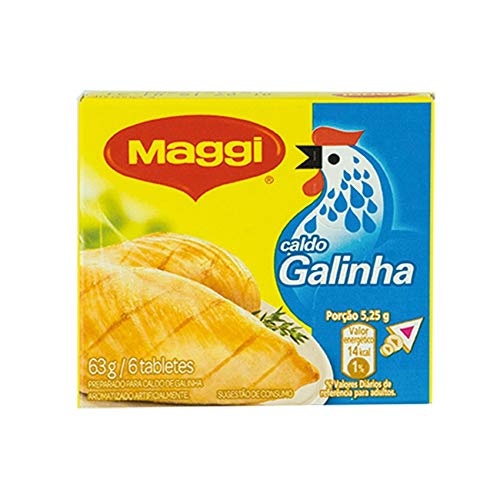 Hühnerbrühe aus Brasilien, Pack 57g mit 6 Einheiten - Caldo de Galinha MAGGI, 57g von Sucos