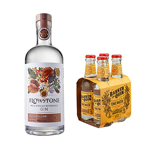 Flowstone Bushwillow Gin – Wild African Botanicals [ nussig/holzig/kraftvoll ] aus der Wiege der Menschheit/Südafrika/Craft Gin/handgemacht 43% Vol. / 0,7l (Tonic Bundle) von Inverroche