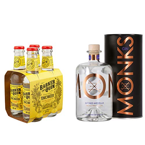 Monks -Medella- Gin aus Südafrika/Pflanzen vom Kap/fruchtige Aromen/Blaubeere/Wachholder/Ingwer/Fynbos / 0,7 L Flasche 43% Vol/Boutique Gin (Tonic Bundle 3) von Inverroche