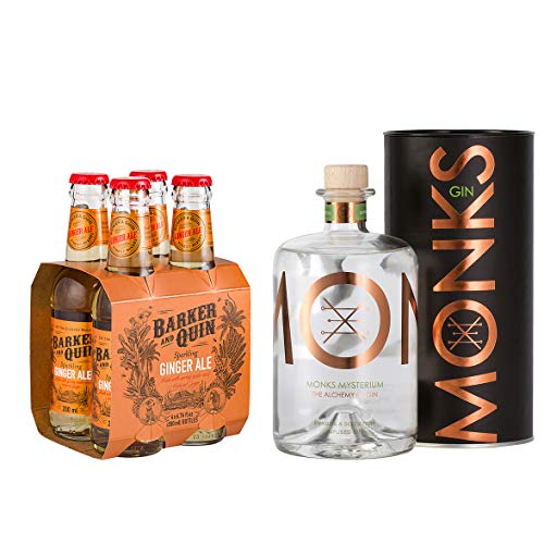 Monks -Mysterium- Gin aus Südafrika/würzige Aromen/Skeletium/Wachholder/Fynbos / 0,7 L Flasche 43% Vol / (Einweg Flaschen Preis incl. 1,00 € / 4 x 0,25€ DPG Einwegpfand) (Ginger Bundle) von Inverroche