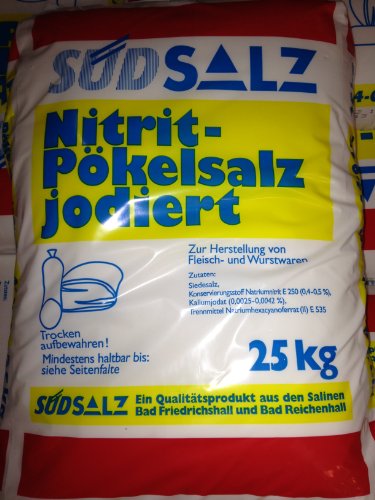 Südsalz Nitrit - Pökelsalz jodiert 0,4-0,5% 25kg von Südsalz