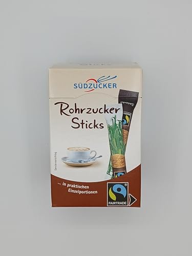 Rohrzucker-Sticks in praktischen Einzelportionen, 50 Portionen (250g), Fairtrade von Südzucker