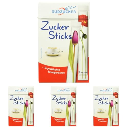 Südzucker Zuckersticks, 50 Sticks, 250g (Packung mit 4) von Südzucker