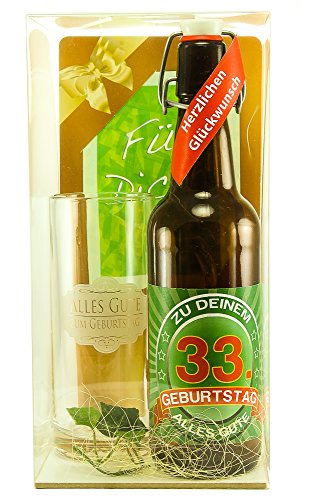 Bier Geschenk Geschenkset 33. Geburtstag von SünGross