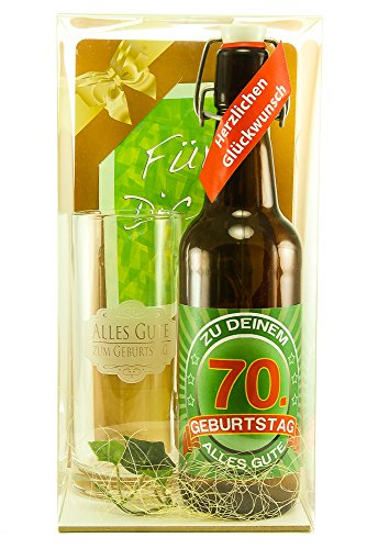 Bier Geschenk Geschenkset 70. Geburtstag von SünGross