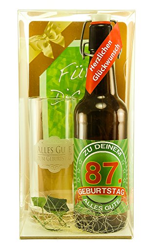 Bier Geschenk Geschenkset 87. Geburtstag von SünGross