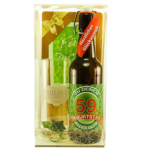 Bier Geschenk zum 59.Geburtstag Geburtstagsgeschenk neunundfünfzigster Geburtstag Bier Geschenkset zum 59. Geburtstag von SünGross