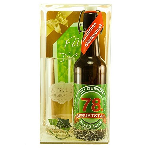 Bier Geschenk zum 78.Geburtstag Geburtstagsgeschenk achtundsiebzigster Geburtstag Bier Geschenkset zum 78. Geburtstag von SünGross