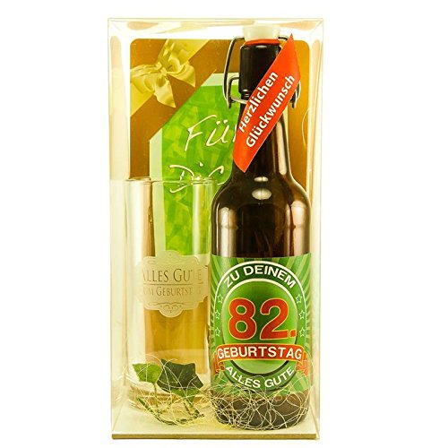 Bier Geschenk zum 82.Geburtstag Geburtstagsgeschenk zweiundachtzigster Geburtstag Bier Geschenkset zum 82. Geburtstag von SünGross