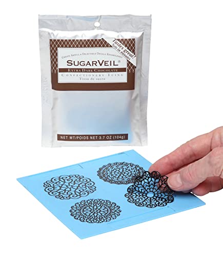 SugarVeil Medaillon Topper Matte mit Schokolade SugarVeil Zuckerguss von SugarVeil