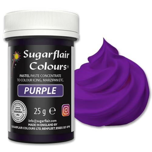 Sugarflair Lebensmittelfarbe Pasta Pastel Violet, Pasta Lebensmittel Farbe für Fondant und Marzipan, Spectral Concentrated Paste Colours - 25g von Sugarflair Colours