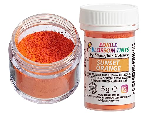 Sugarflair Blossom Tint Dust Lebensmittelfarbe Pulver Sunset - Lebensmittel Farbe Pulver für Kuchenoberflächen, Zuckerpaste, Zuckerguss, Schokolade, Buttercreme, Macarons und mehr-5g von Sugarflair Colours