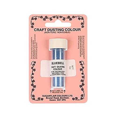 Sugarflair Craft Dusting Colour Bluebell - Nicht Essbares Lebensmittelfarbe zum Dekorieren von Zuckerblumen, Toppers, Modellen auf Kuchen und Cupcakes - 7g von Sugarflair Colours