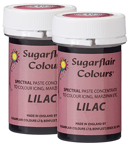 Sugarflair Lebensmittelfarbe Pasta Flieder, Pasta Lebensmittel Farbe für Fondant und Marzipan, Spectral Concentrated Paste Colours - 25g von Sugarflair Colours