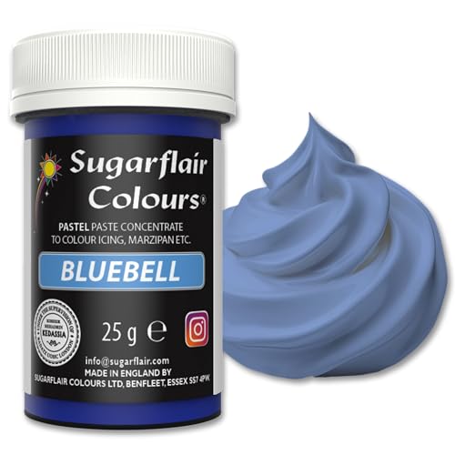 Sugarflair Lebensmittelfarbe Pasta Pastel GlockenblumeBlue, Pasta Lebensmittel Farbe für Fondant und Marzipan, Spectral Concentrated Paste Colours - 25g von Sugarflair Colours