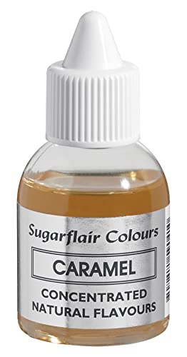 Sugarflair Natürliches Lebensmittelaroma Caramel, Intensives Aromatropfen für Kuchen, Cupcakes, Frostings, Getränken, Eis - 100% Natural Flavour - 30 ml von Sugarflair Colours