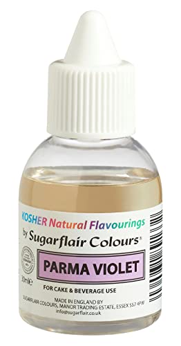 Sugarflair Natürliches Lebensmittelaroma Koscher Parme-Veilchen, Intensives Aromatropfen für Kuchen, Cupcakes, Frostings, Getränken, Eis - 100% Natural Flavour - 30 ml von Sugarflair Colours