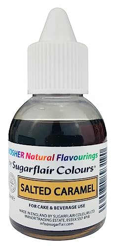 Sugarflair Natürliches Lebensmittelaroma Koscher Salted Caramel, Intensives Aromatropfen für Kuchen, Cupcakes, Frostings, Getränken, Eis - 100% Natural Flavour - 30 ml von Sugarflair Colours