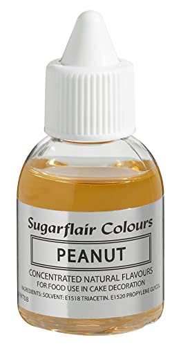 Sugarflair Natürliches Lebensmittelaroma Peanut, Intensives Aromatropfen für Kuchen, Cupcakes, Frostings, Getränken, Eis - 100% Natural Flavour - 30 ml von Sugarflair Colours