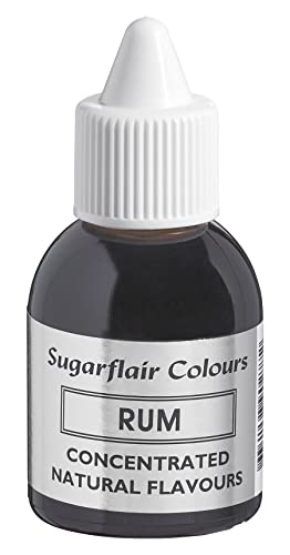 Sugarflair Natürliches Lebensmittelaroma Rum, Intensives Aromatropfen für Kuchen, Cupcakes, Frostings, Getränken, Eis - 100% Natural Flavour - 30 ml von Sugarflair Colours