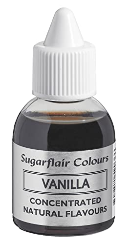 Sugarflair Natürliches Lebensmittelaroma Vanilla, Intensives Aromatropfen für Kuchen, Cupcakes, Frostings, Getränken, Eis - 100% Natural Flavour - 30 ml von Sugarflair Colours