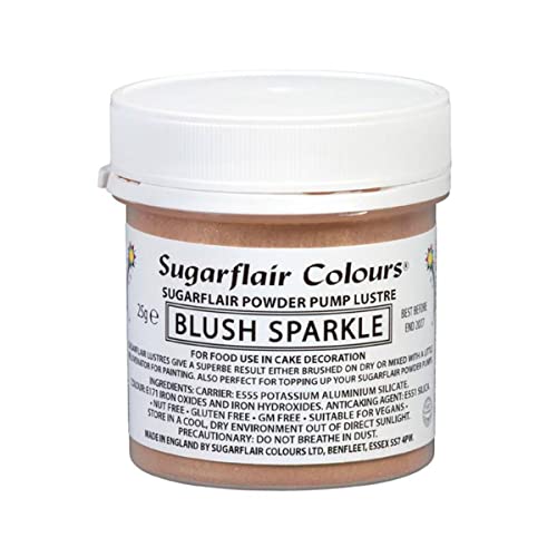 Sugarflair Pump Refill Blush Sparkle - Nachfüllpackung für Pumpspray Lebensmittelfarbe - 25g von Sugarflair Colours