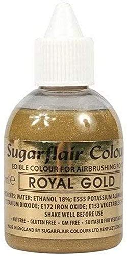 Sugarflair Pump Refill Gold - Nachfüllpackung für Pumpspray Lebensmittelfarbe - 25g von Sugarflair Colours