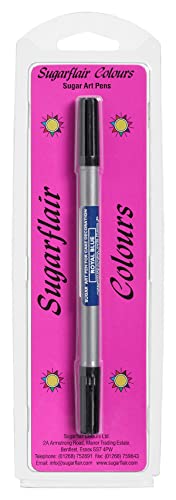 Sugarflair Sugar Art Pen Lebensmittelfarbe Stifte Royal Blue - Essbare Lebensmittel Stift, DIY Food Pen für Cakes, Dekorieren von Fondant, Marzipan und Royal Icing - 1 Stück von Sugarflair Colours