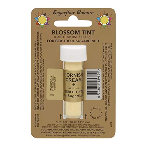 Sugarflair Blossom Tints Essbare Lebensmittelfarbe Fondant Puder Cornish Cream von Sugarflair Colours